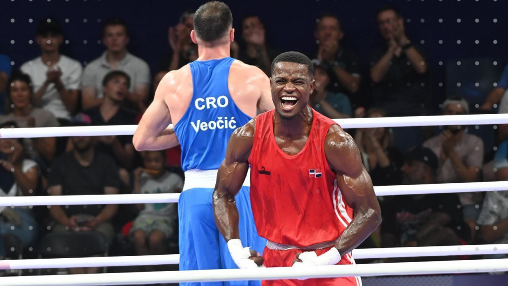Cristian Pinales, tras asegurar la segunda medalla para la República Dominicana en los Juegos Olímpicos de Paris 2024. (Crédito: Prensa COD)